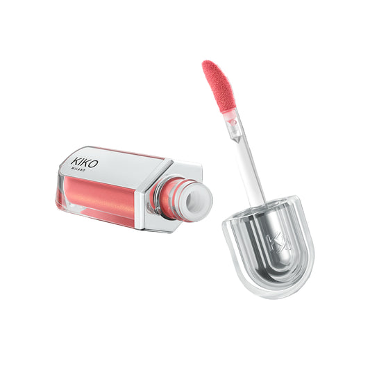 Kiko lip gloss with applicator on a white background
