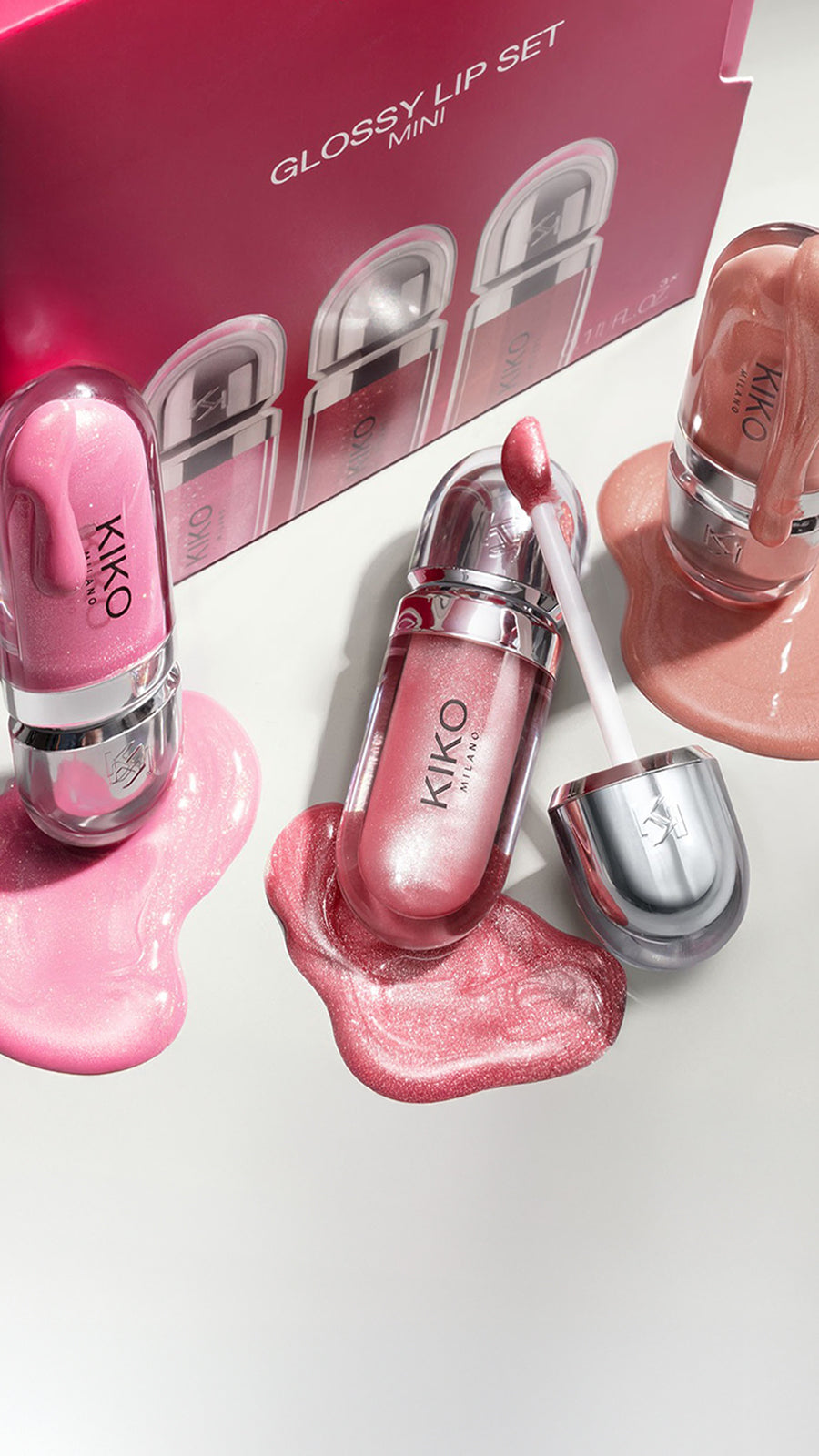 KIKO's most iconic lip gloss shades, now in minis.